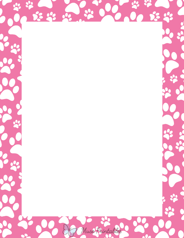 Detail Paw Print Border Png Nomer 41