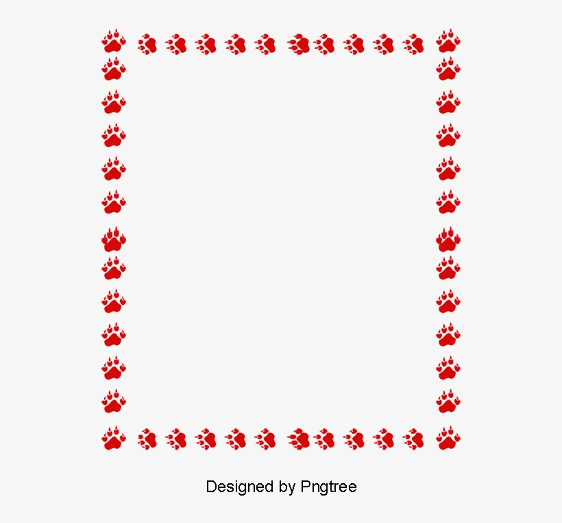 Detail Paw Print Border Png Nomer 43