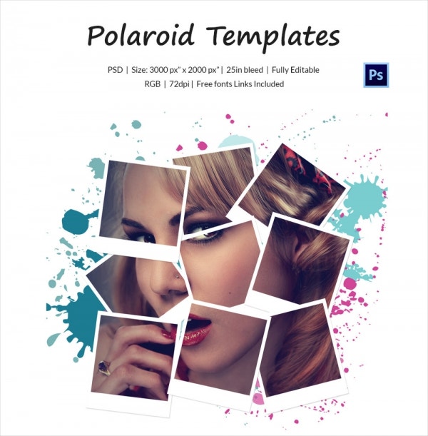 Detail Polaroid Psd Template Free Nomer 21