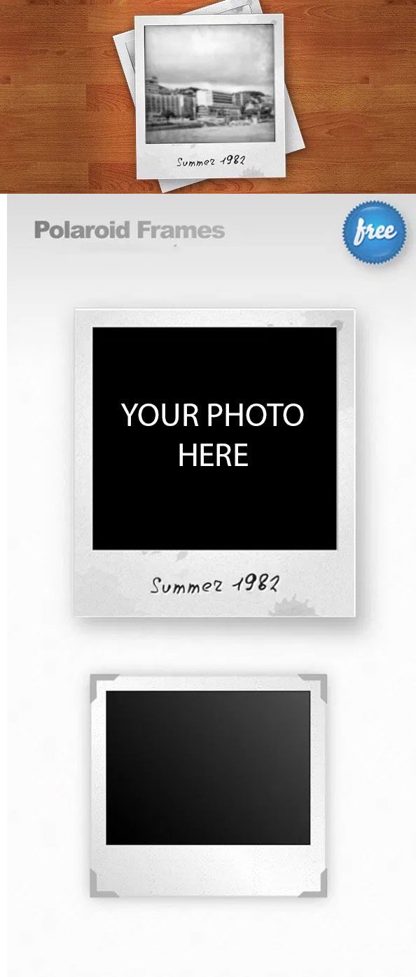 Detail Polaroid Psd Template Free Nomer 23