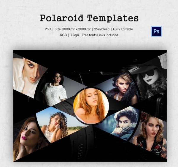 Detail Polaroid Psd Template Free Nomer 36