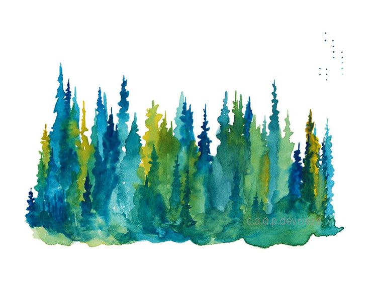 Watercolor Forest - KibrisPDR