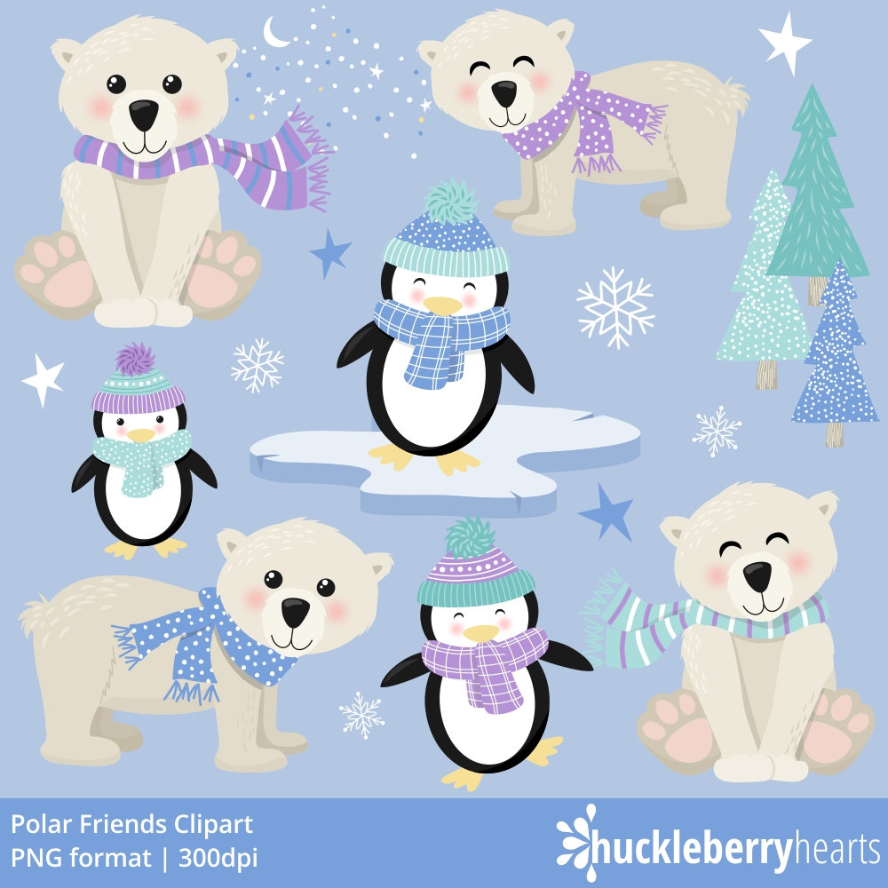 Detail Winter Polar Bear Clipart Nomer 11