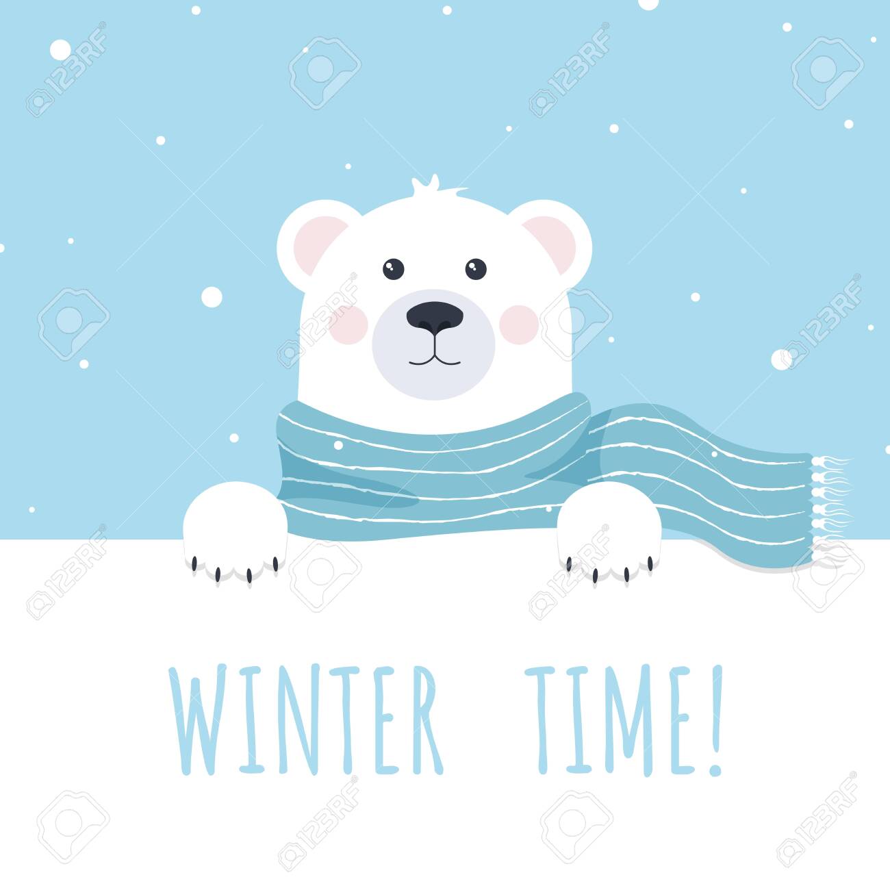 Detail Winter Polar Bear Clipart Nomer 26