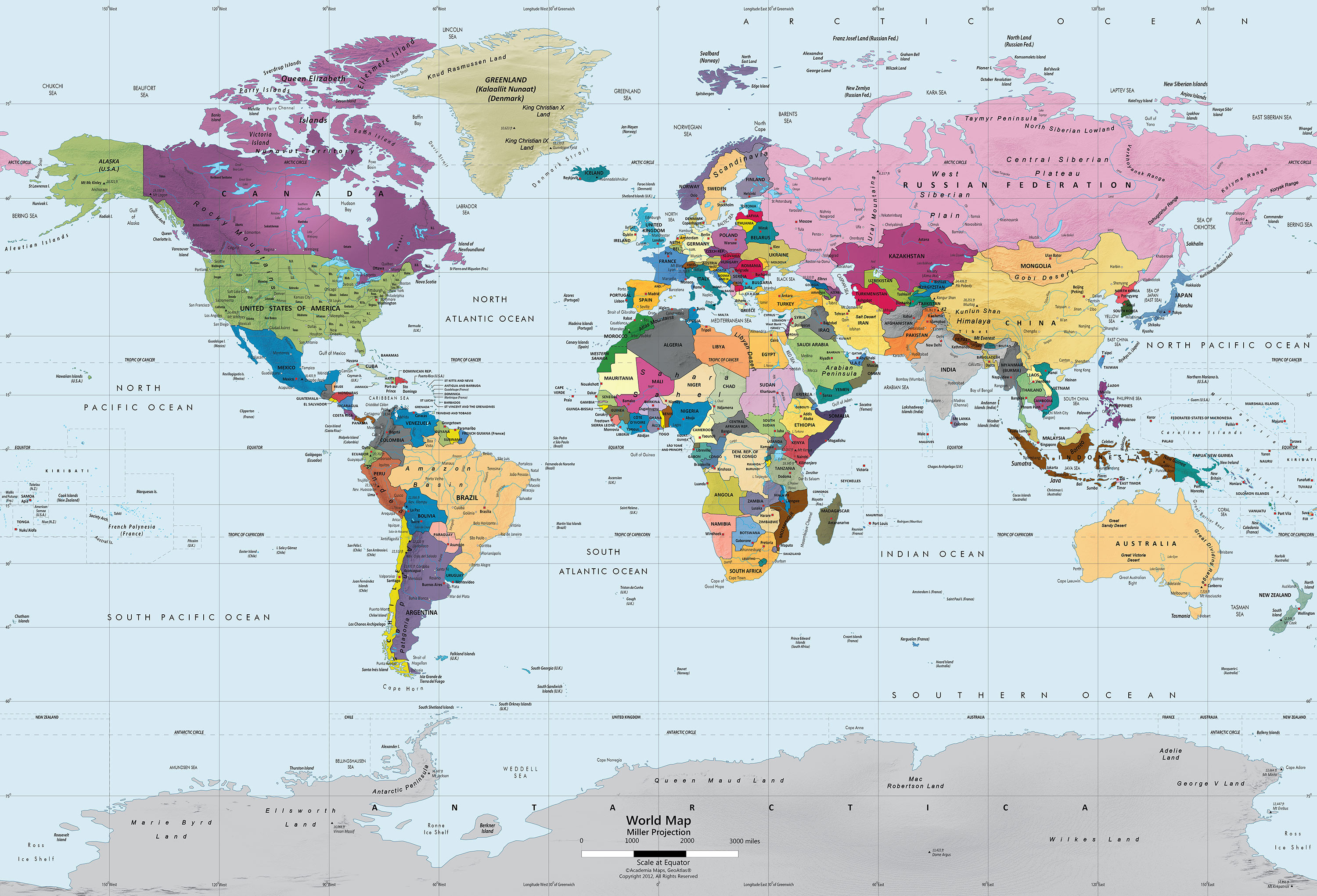 Detail World Map High Resolution Nomer 39