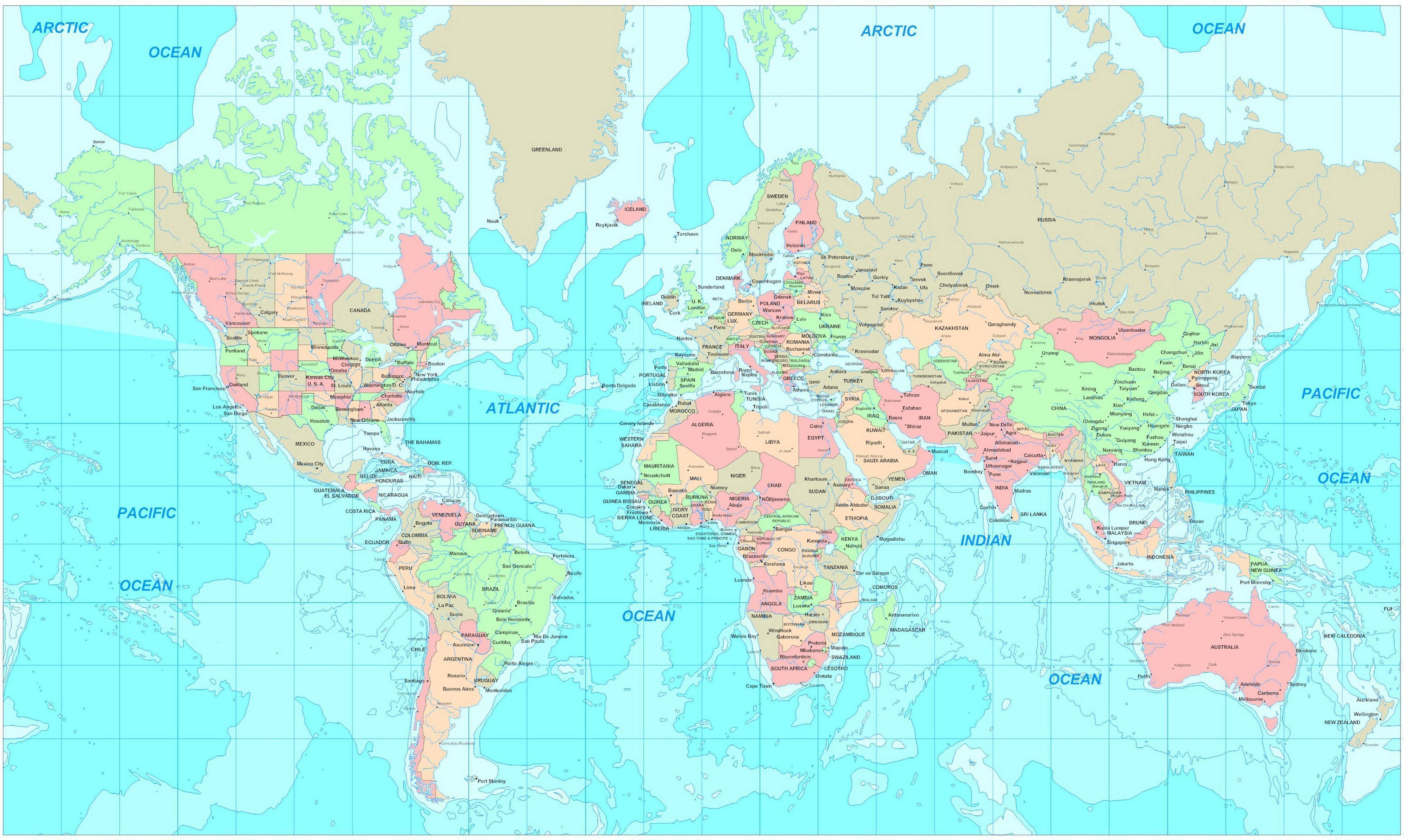 Detail World Map High Resolution Nomer 49