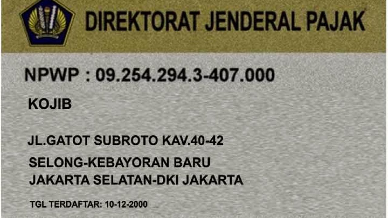 Contoh Kartu Npwp 48 Koleksi Gambar Contoh Kartu Npwp 48 Koleksi Gambar