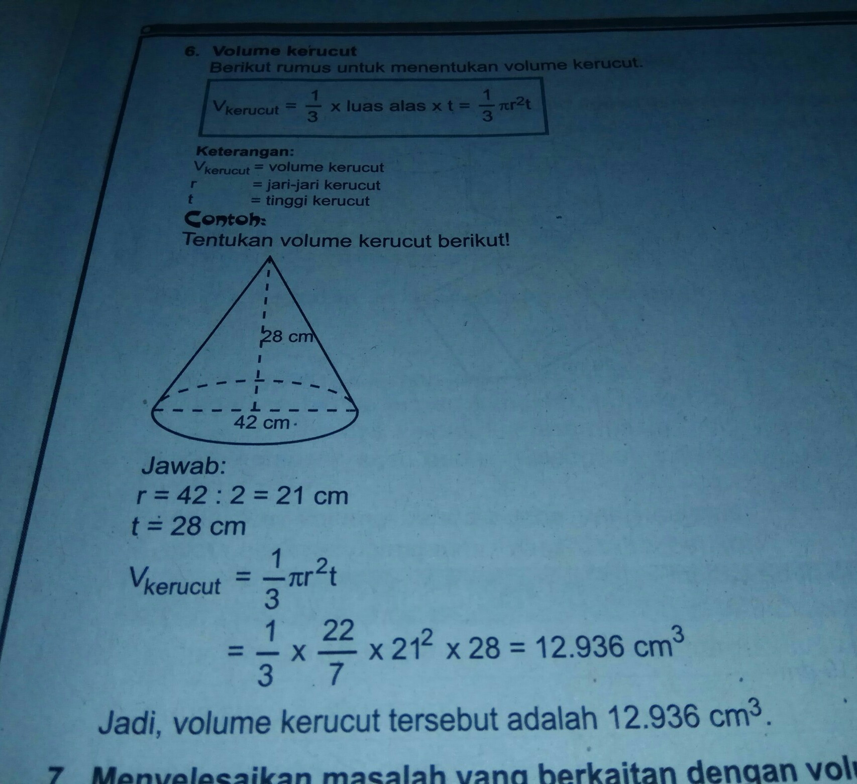 Detail Contoh Soal Kerucut Nomer 2