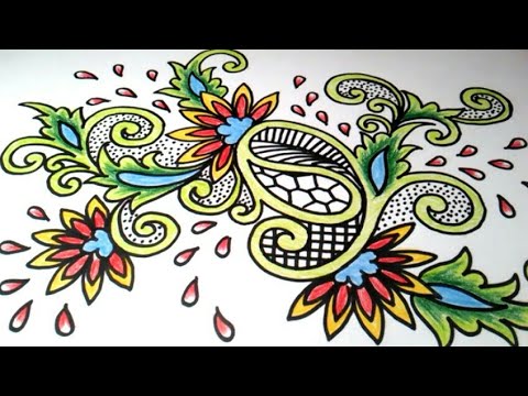 Detail Gambar Mewarnai Batik Bunga Nomer 22