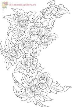 Detail Gambar Mewarnai Batik Bunga Nomer 27