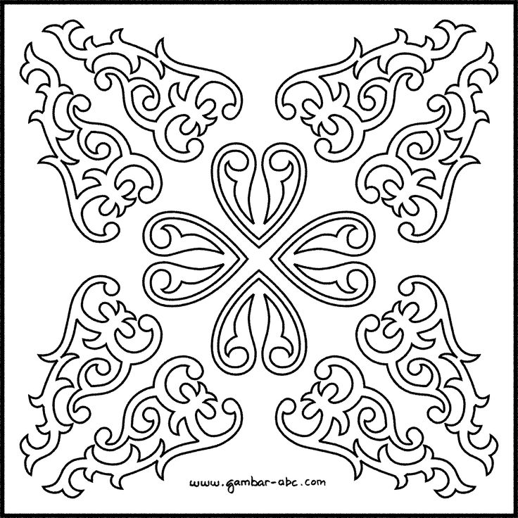 Detail Gambar Mewarnai Batik Bunga Nomer 5