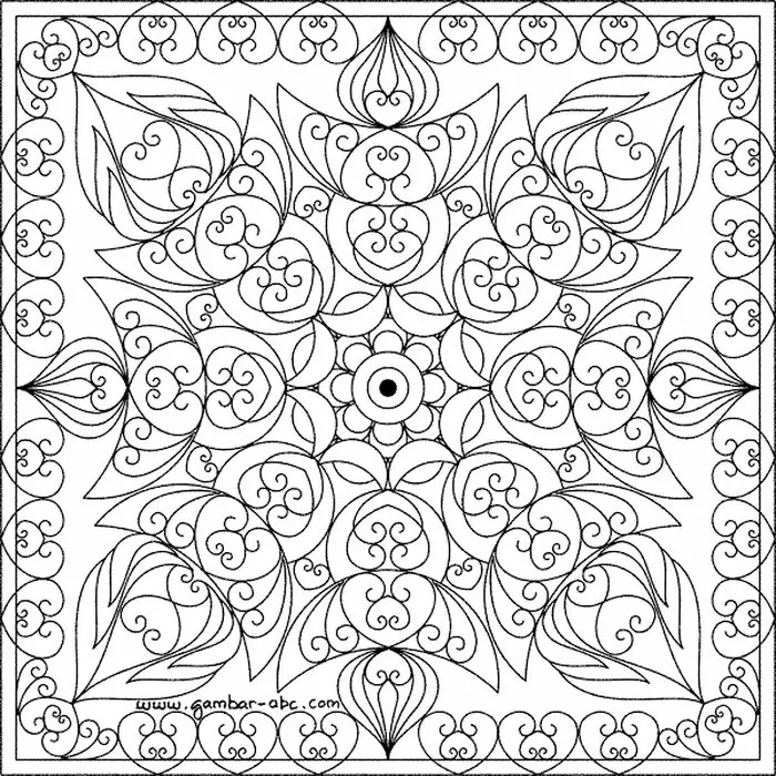 Detail Gambar Mewarnai Batik Bunga Nomer 48