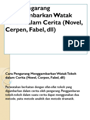 Detail Penggambaran Watak Tokoh Nomer 42