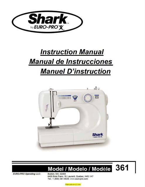 Detail Shark Sewing Machine Euro Pro Nomer 7