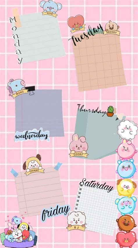 Detail Template Jadwal Pelajaran Aesthetic Nomer 34