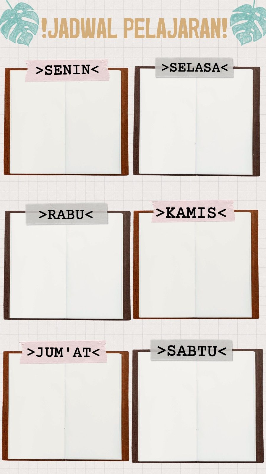 Detail Template Jadwal Pelajaran Aesthetic Nomer 35