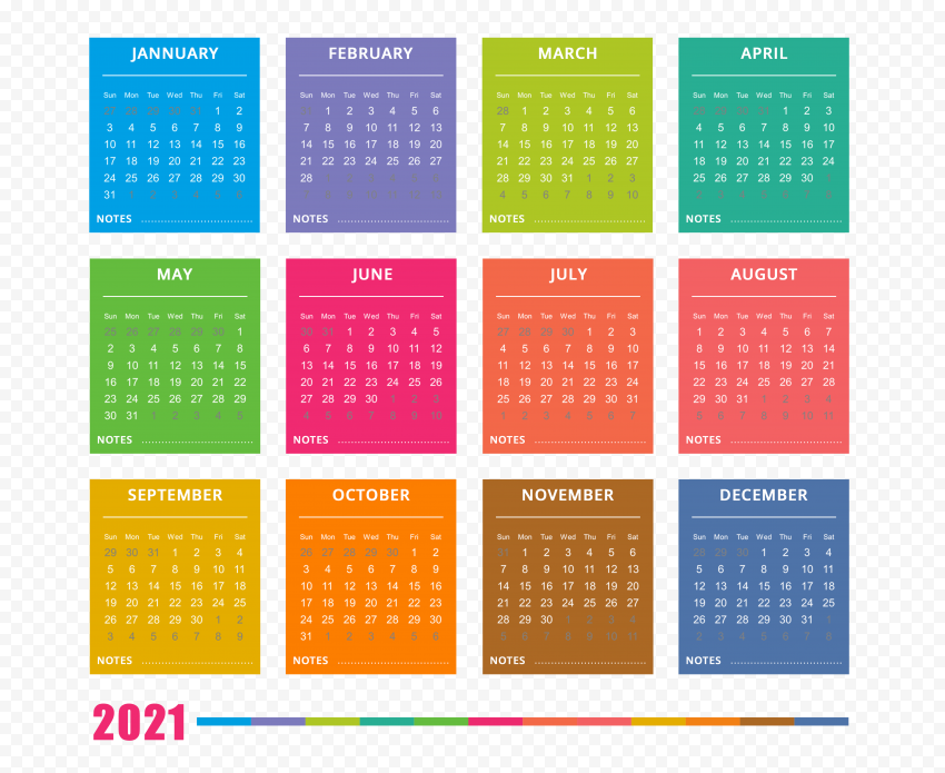 Detail Clipart Calendar 2021 Nomer 8