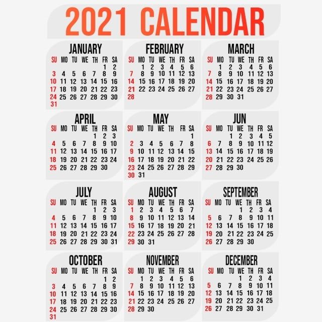 Detail Clipart Calendar 2021 Nomer 22
