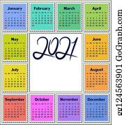 Detail Clipart Calendar 2021 Nomer 29