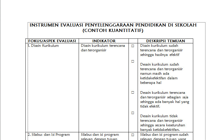 Detail Contoh Evaluasi Pendidikan Nomer 14