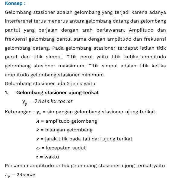 Detail Contoh Soal Gelombang Stasioner Ujung Bebas Dan Pembahasannya Nomer 51