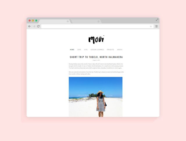 Detail Freelance Blogger Template Nomer 2
