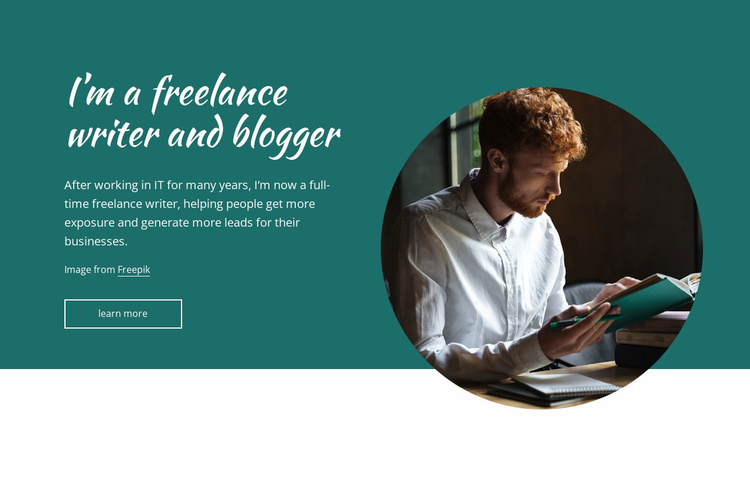 Detail Freelance Blogger Template Nomer 3