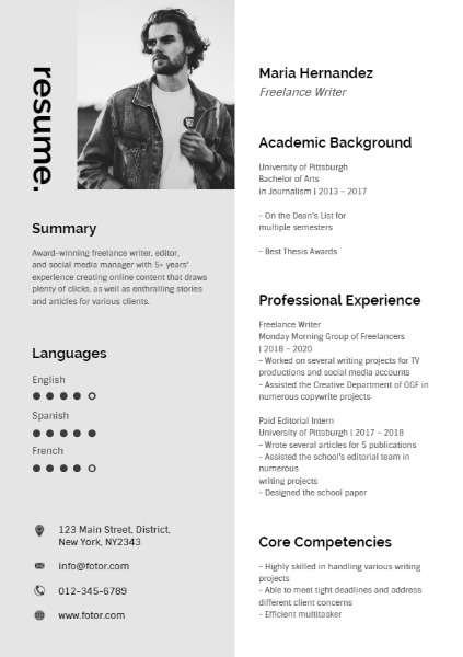 Detail Freelance Blogger Template Nomer 23