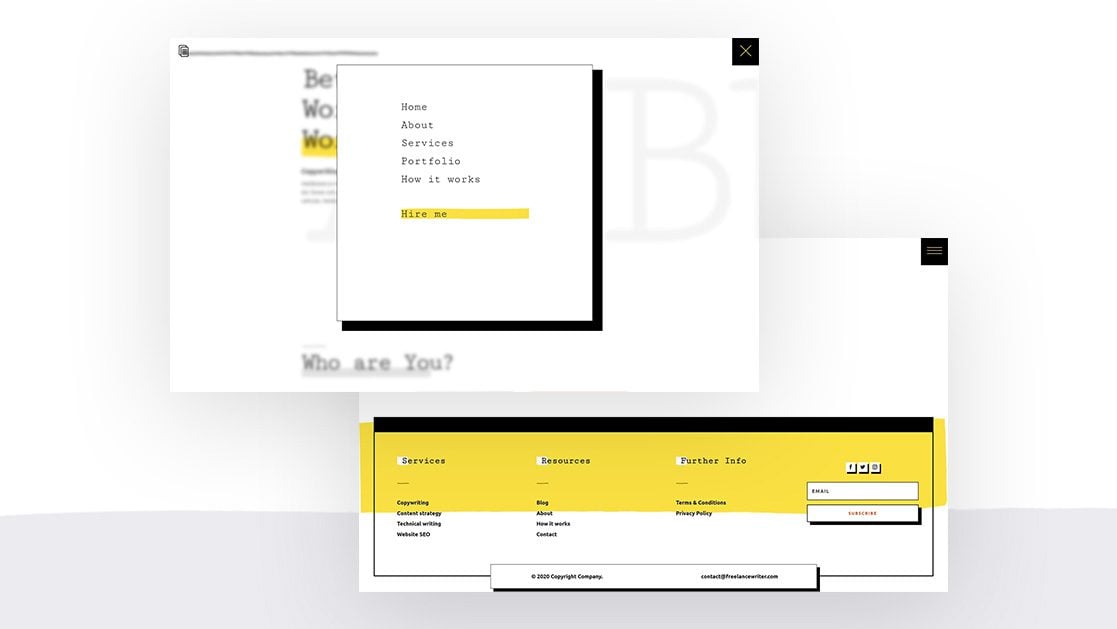 Detail Freelance Blogger Template Nomer 28