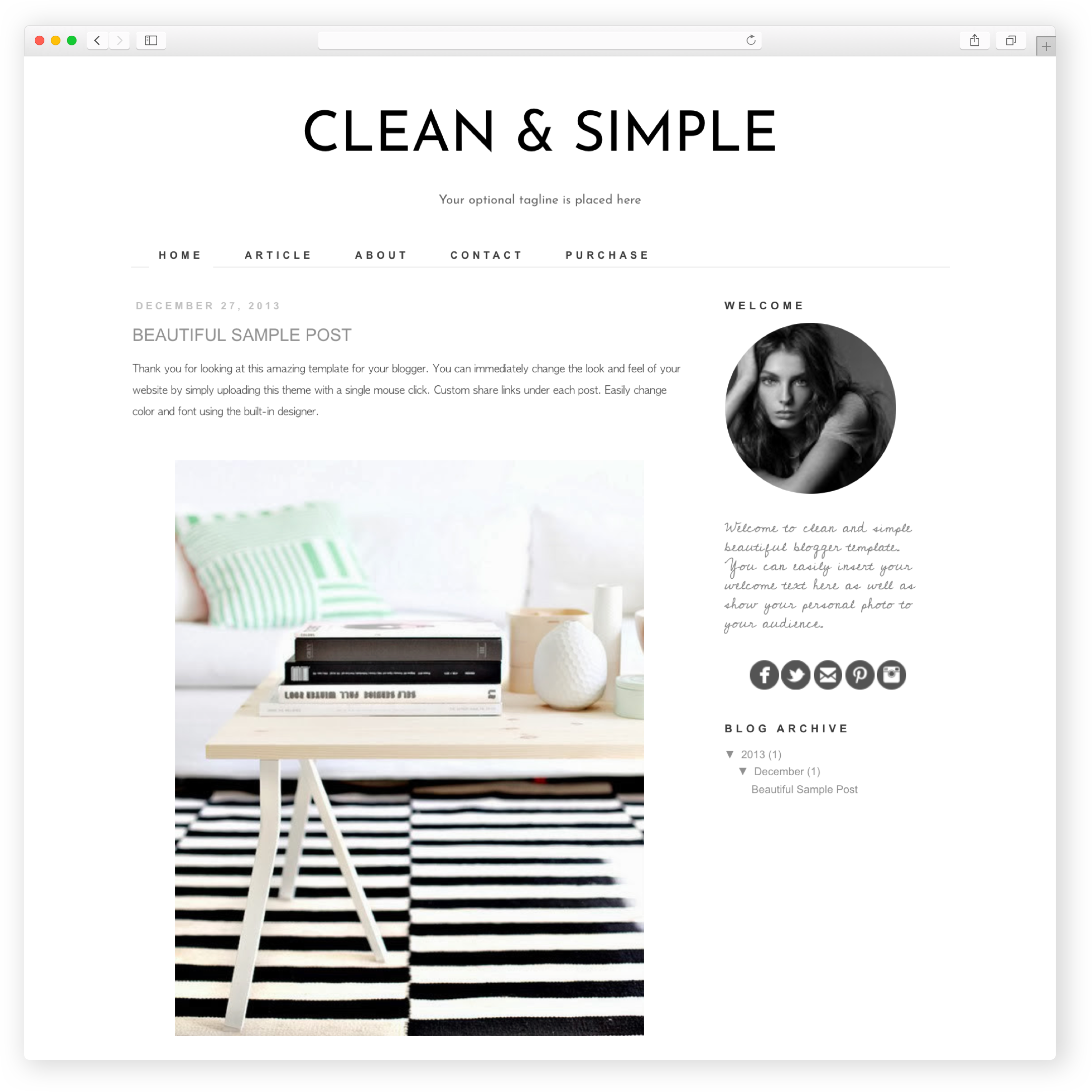 Detail Freelance Blogger Template Nomer 4