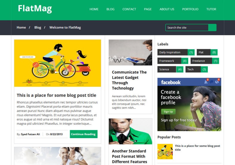 Detail Freelance Blogger Template Nomer 52