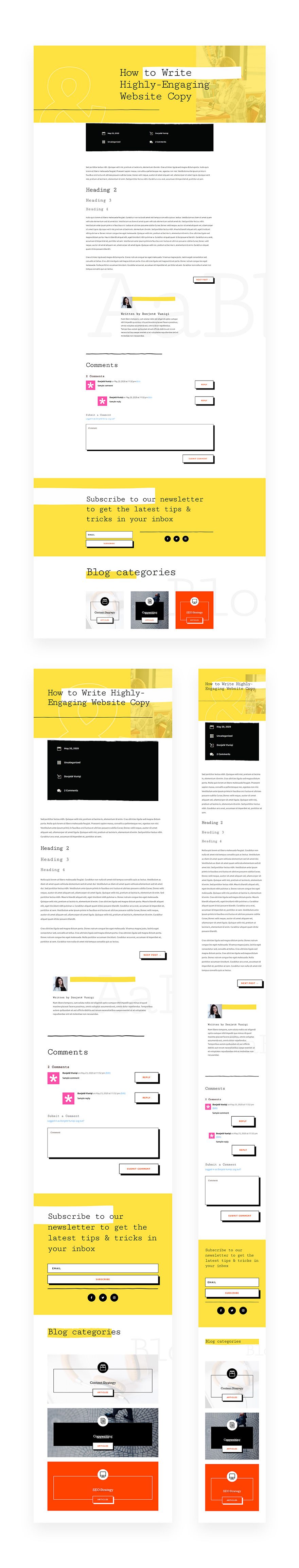 Detail Freelance Blogger Template Nomer 8