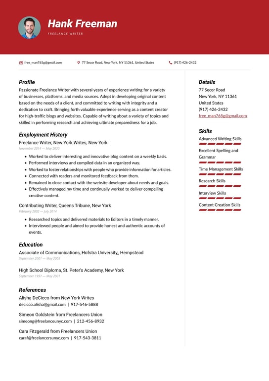 Detail Freelance Blogger Template Nomer 9