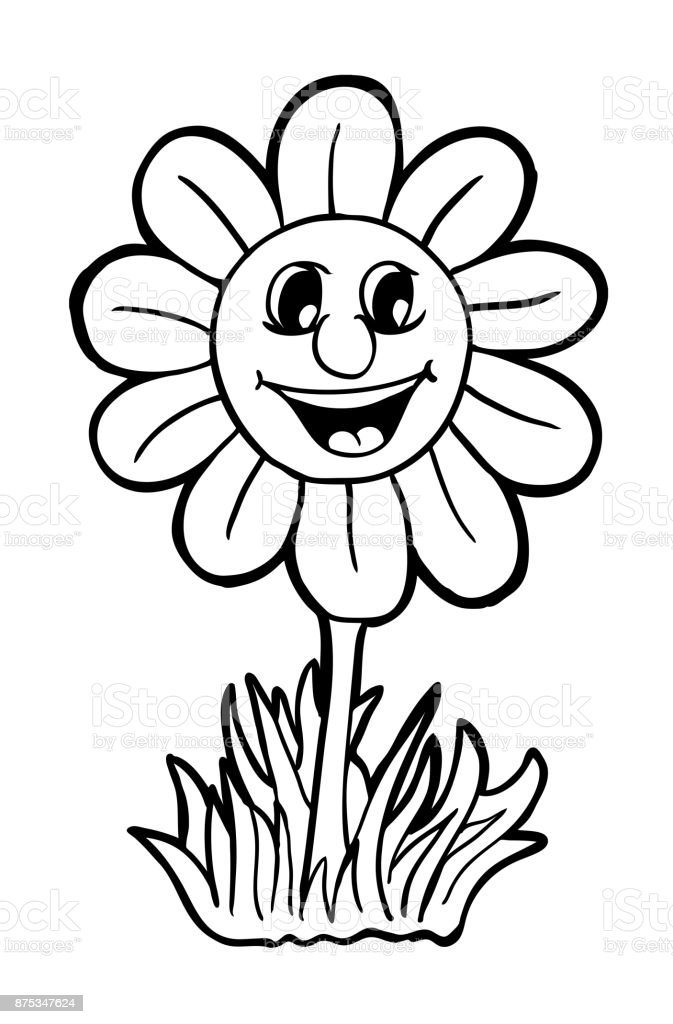 Detail Gambar Bunga Matahari Animasi Hitam Putih Nomer 35