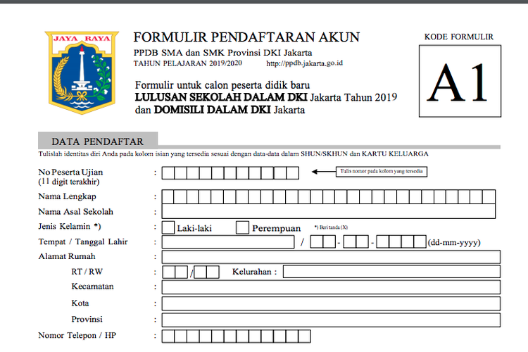 Detail Gambar Formulir Pendaftaran Nomer 37