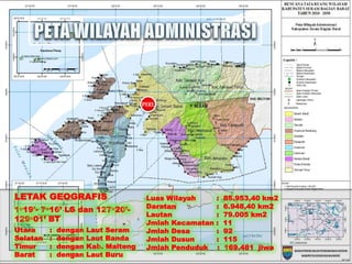 Detail Gambar Peta Seram Bagian Timur Terbaru Beserta Batas Kecamatan Nomer 30