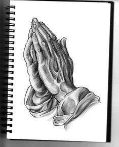 Detail Realistic Praying Hands Drawing Nomer 5