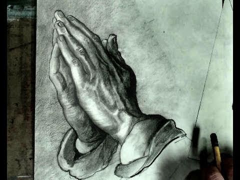 Detail Realistic Praying Hands Drawing Nomer 6