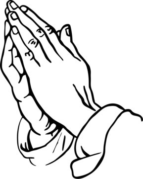 Detail Realistic Praying Hands Drawing Nomer 8