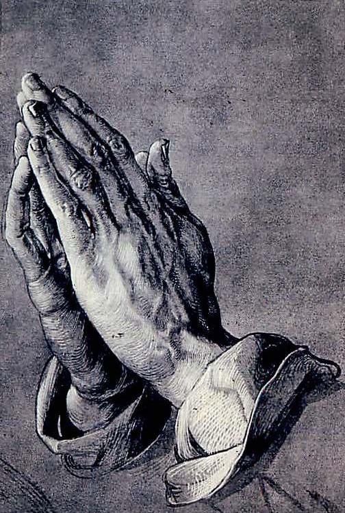 Detail Realistic Praying Hands Drawing Nomer 10