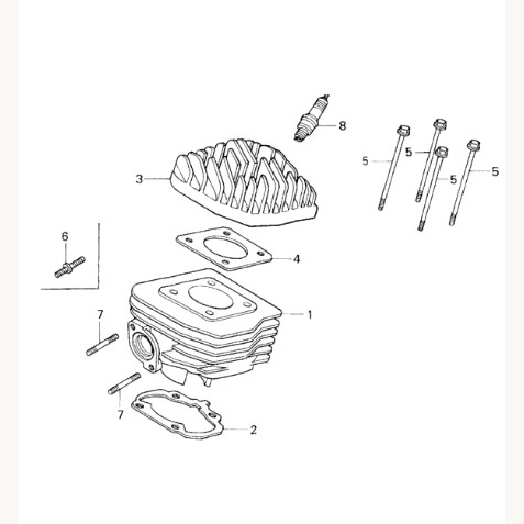 Detail Kepala Silinder Motor Nomer 6