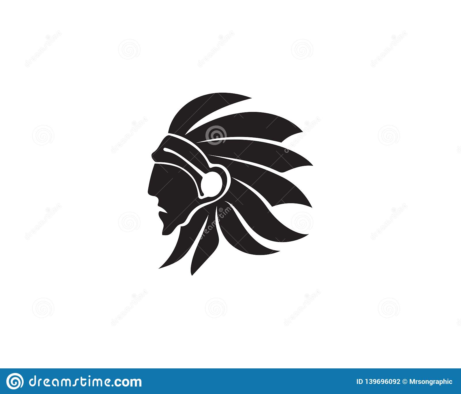 Kepala Suku Indian Logo - KibrisPDR