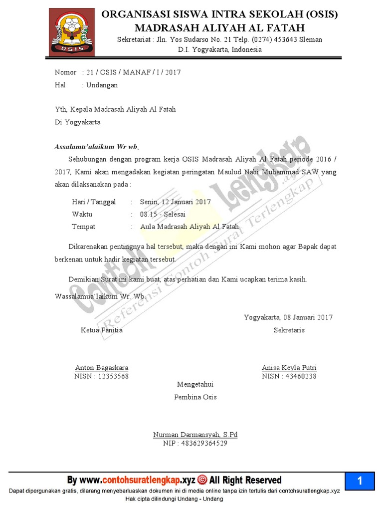 Detail Kepala Surat Resmi Nomer 17