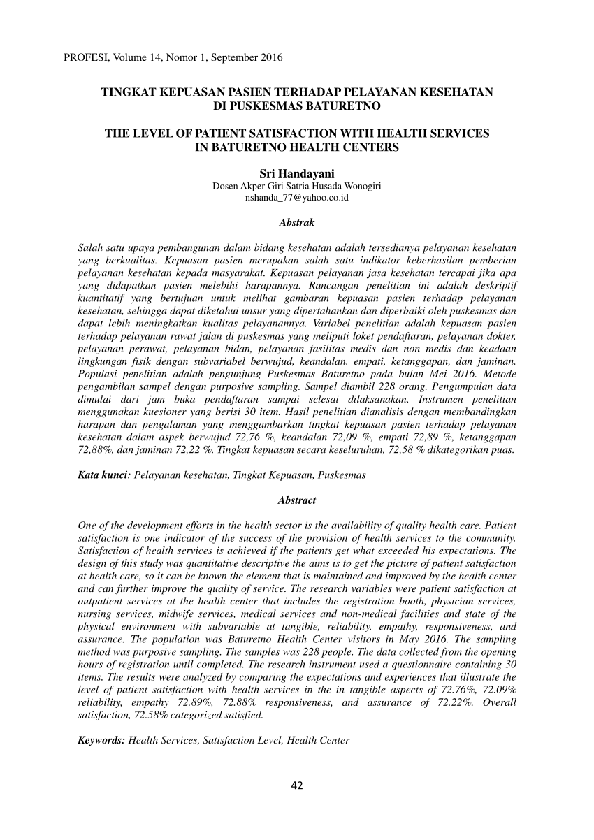 Detail Kepuasan Pasien Terhadap Pelayanan Rumah Sakit Nomer 14