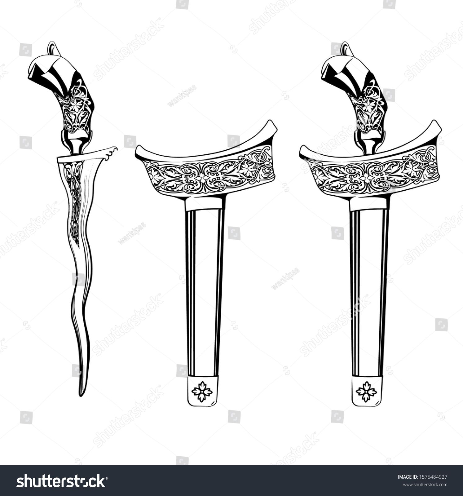 Detail Keris Vector Png Nomer 57