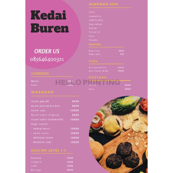 Detail Kertas Menu Makanan Nomer 25