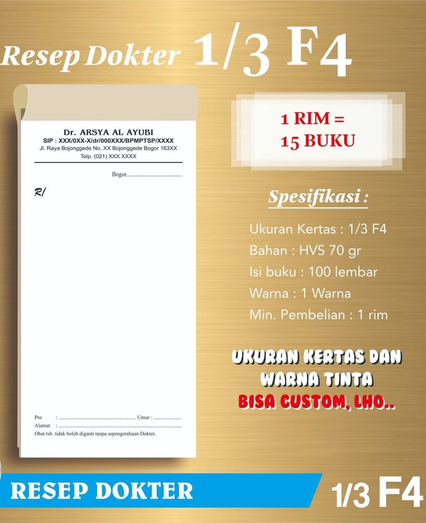 Detail Kertas Resep Dokter Nomer 14