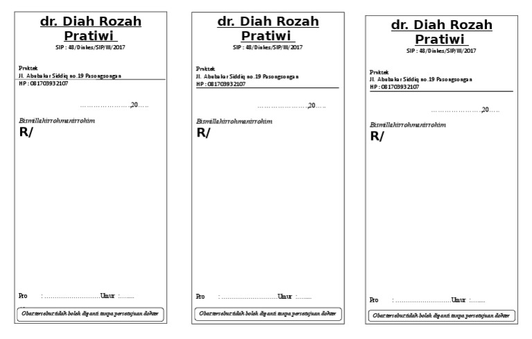 Detail Kertas Resep Dokter Nomer 10