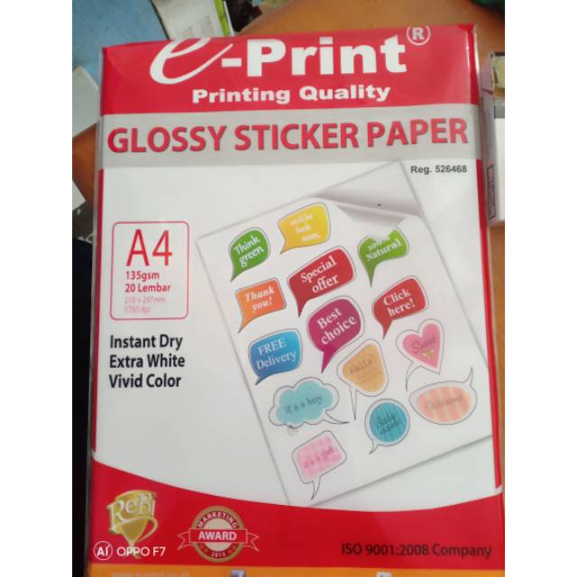 Detail Kertas Stiker Glossy Nomer 10