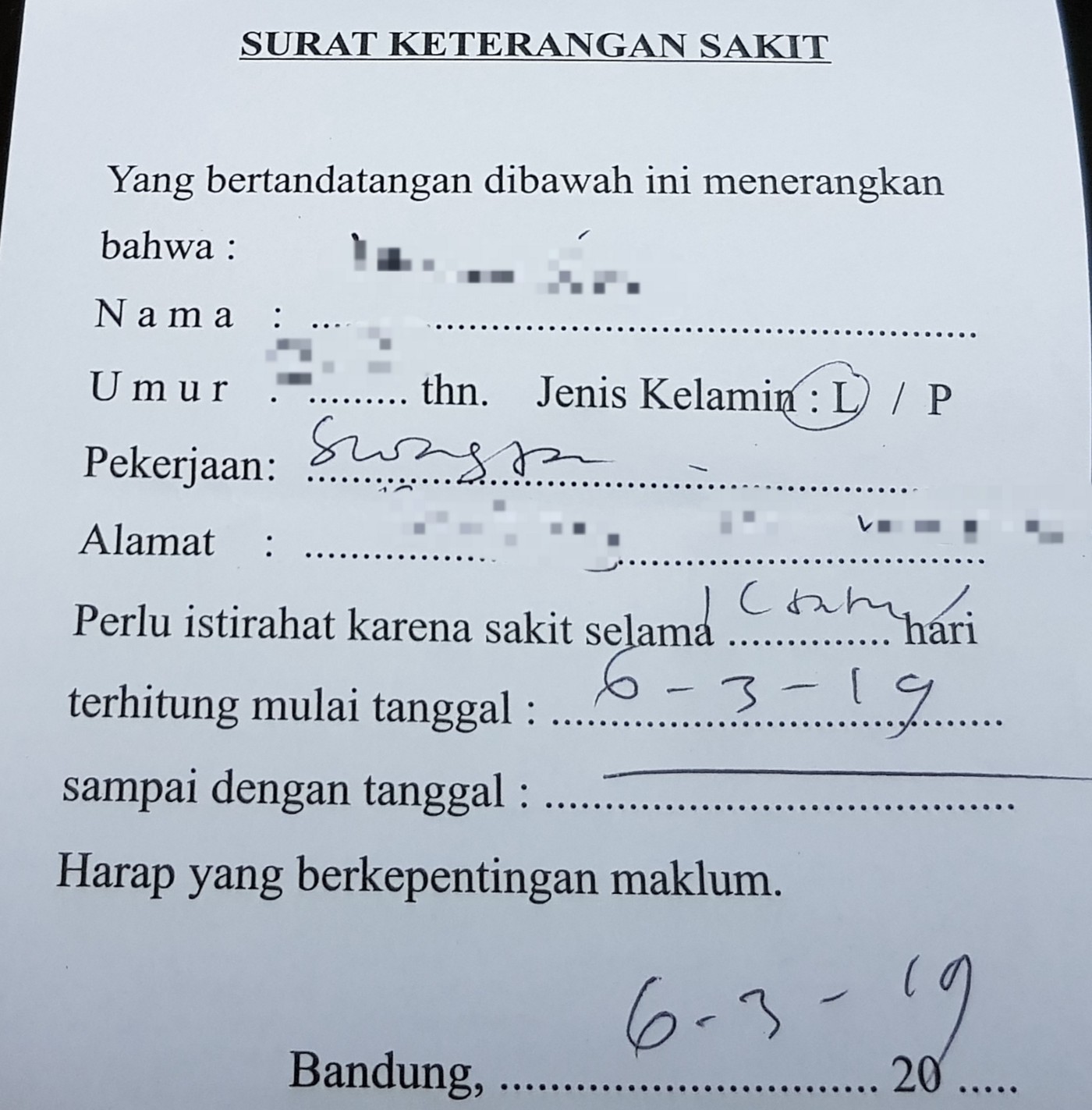 Detail Kertas Surat Dokter Nomer 23